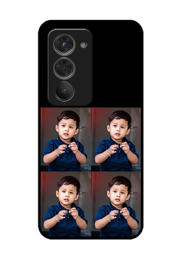 Redmi 15 5G Custom Glass Phone Case - 4 Image Holder Design