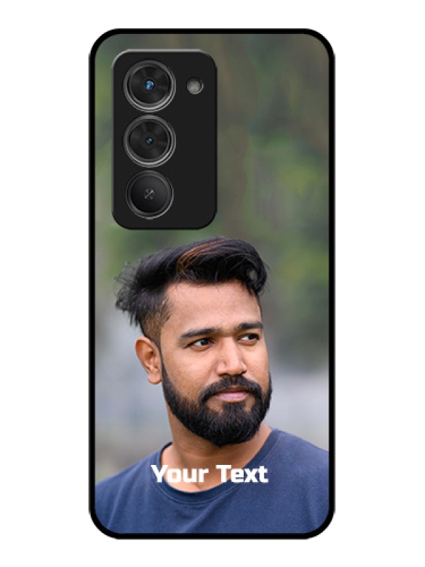 Custom Redmi 15 5G Custom Glass Phone Case - Photo With Text Design