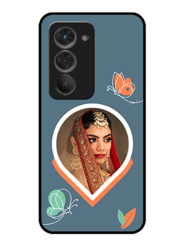 Custom Redmi 15 5G Custom Glass Phone Case - Droplet Butterflies Design