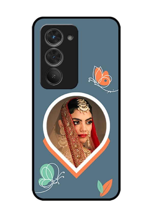 Redmi 15 5G Custom Glass Phone Case - Droplet Butterflies Design