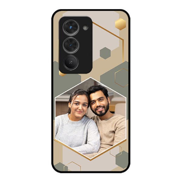 Redmi 15 5G Custom Glass Phone Case - Stylish Hexagon Pattern Design Redmi 15 5G Custom Glass Phone Case - Stylish Hexagon Pattern Design