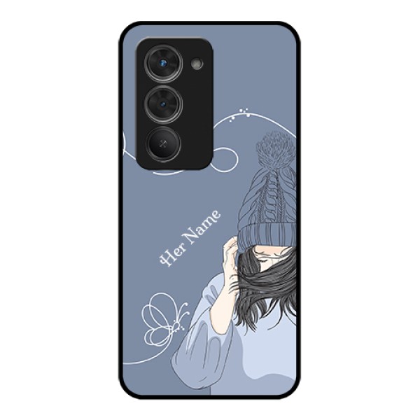 Redmi 15 5G Custom Glass Phone Case - Girl In Winter Outfit Design