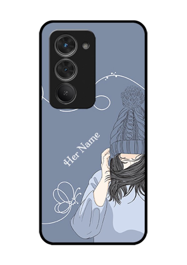 Redmi 15 5G Custom Glass Phone Case - Girl In Winter Outfit Design