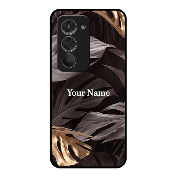 Redmi 15 5G Custom Glass Phone Case - Wild Leaves Digital Paint Design Redmi 15 5G Custom Glass Phone Case - Wild Leaves Digital Paint Design