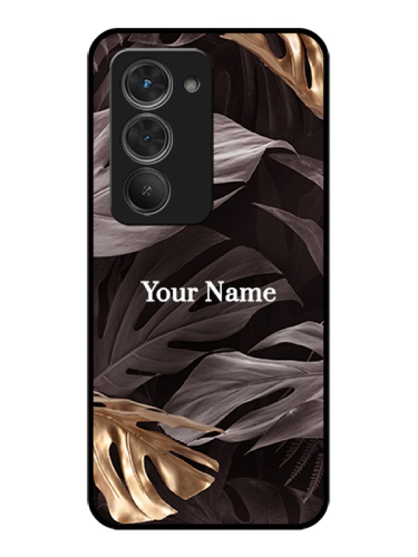 Custom Redmi 15 5G Custom Glass Phone Case - Wild Leaves Digital Paint Design