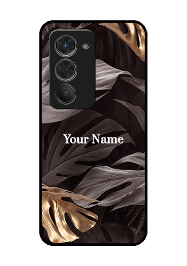 Redmi 15 5G Custom Glass Phone Case - Wild Leaves Digital Paint Design