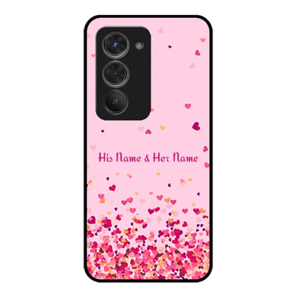 Redmi 15 5G Custom Glass Phone Case - Floating Hearts Design Redmi 15 5G Custom Glass Phone Case - Floating Hearts Design