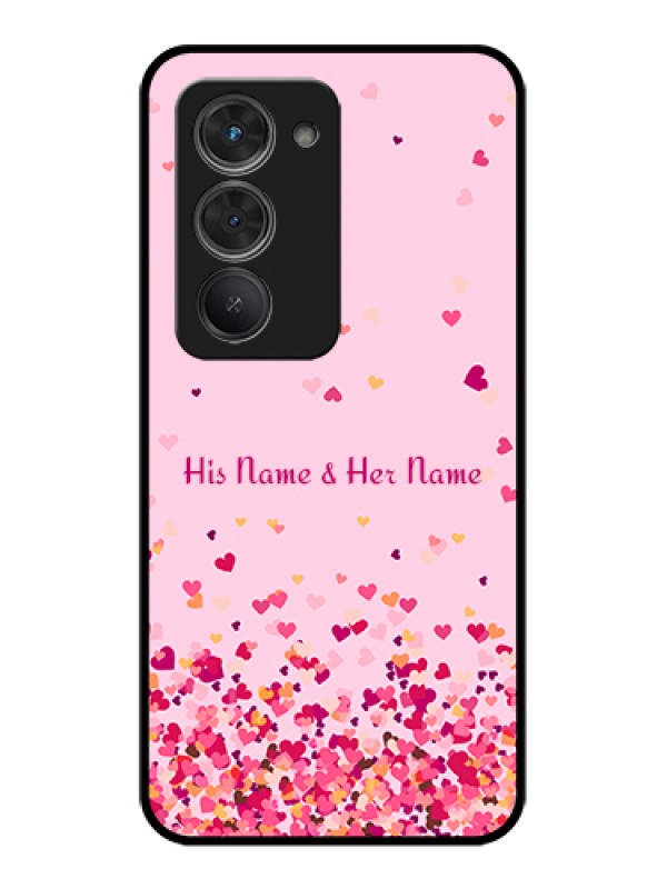 Custom Redmi 15 5G Custom Glass Phone Case - Floating Hearts Design