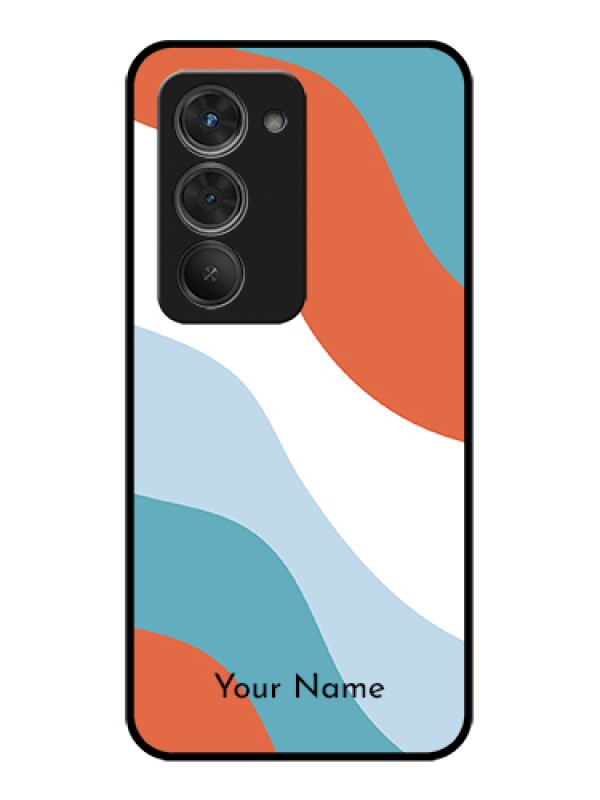 Custom Redmi 15 5G Custom Glass Phone Case - Coloured Waves Design