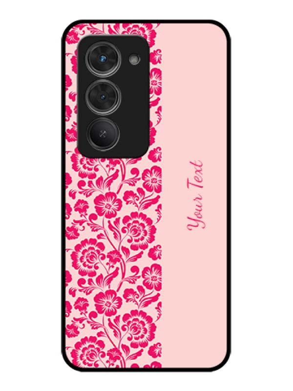 Custom Redmi 15 5G Custom Glass Phone Case - Attractive Floral Pattern Design