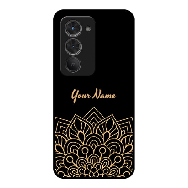 Redmi 15 5G Custom Glass Phone Case - Golden Mandala Design