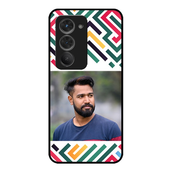 Redmi 15 5G Custom Glass Phone Case - Colorful Maze Pattern Design Redmi 15 5G Custom Glass Phone Case - Colorful Maze Pattern Design