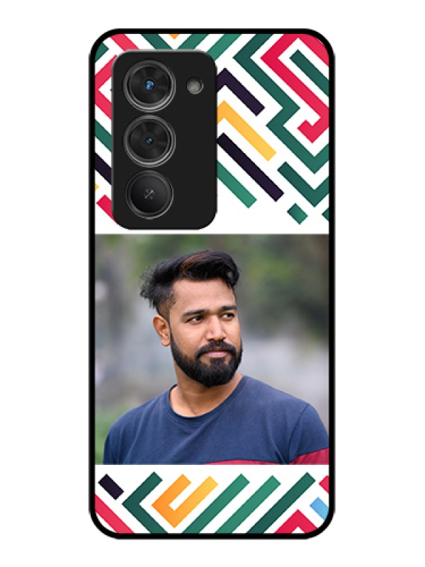 Custom Redmi 15 5G Custom Glass Phone Case - Colorful Maze Pattern Design