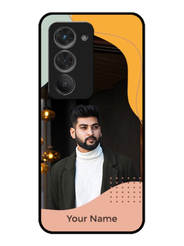 Custom Redmi 15 5G Custom Glass Phone Case - Tri - Coloured Overlay Design
