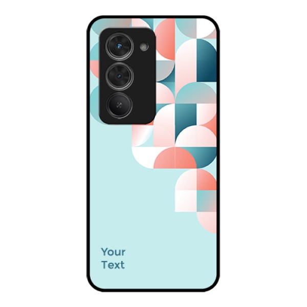 Redmi 15 5G Custom Glass Phone Case - Stylish Semi - Circle Pattern Design Redmi 15 5G Custom Glass Phone Case - Stylish Semi - Circle Pattern Design