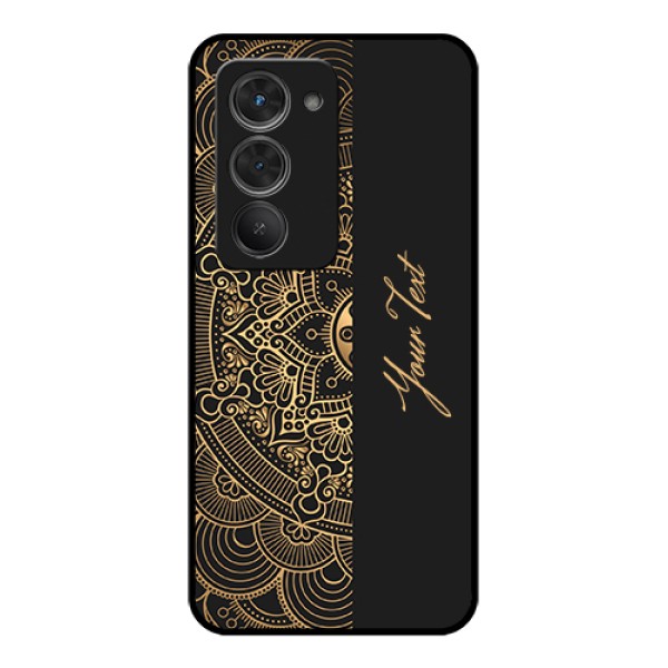Redmi 15 5G Custom Glass Phone Case - Mandala Art With Custom Text Design Redmi 15 5G Custom Glass Phone Case - Mandala Art With Custom Text Design