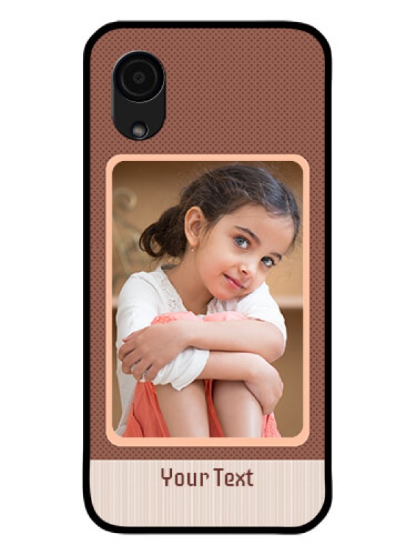 Custom Galaxy A03 Core Custom Glass Phone Case - Simple Pic Upload Design