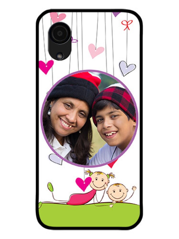 Custom Galaxy A03 Core Photo Printing on Glass Case - Cute Kids Phone Case Design