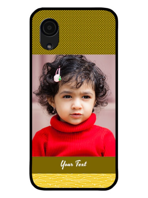 Custom Galaxy A03 Core Custom Glass Phone Case - Simple Green Color Design