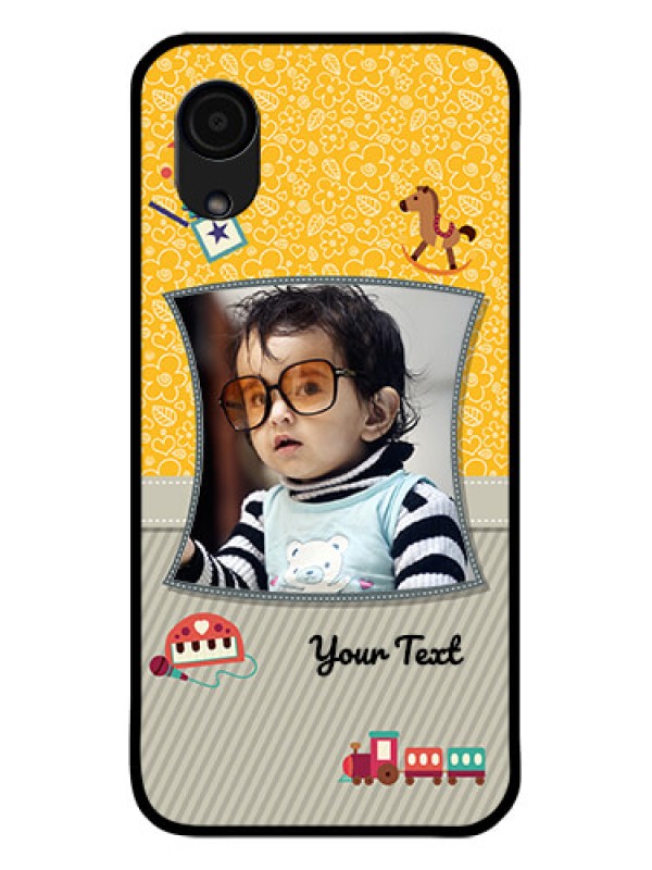Custom Galaxy A03 Core Personalized Glass Phone Case - Baby Picture Upload Design