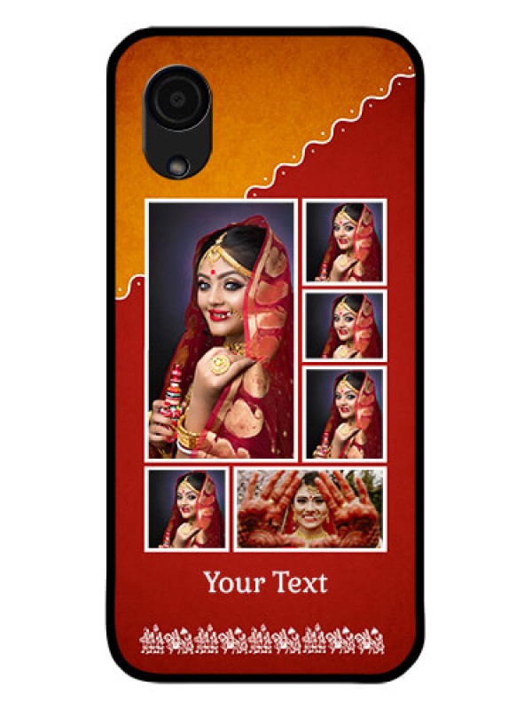 Custom Galaxy A03 Core Personalized Glass Phone Case - Wedding Pic Upload Design