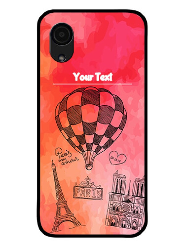 Custom Galaxy A03 Core Custom Glass Phone Case - Paris Theme Design