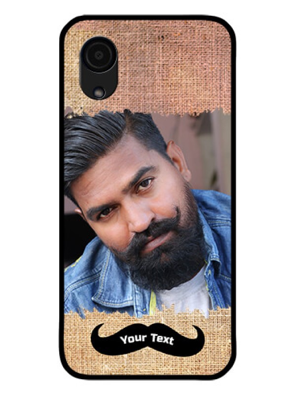 Custom Galaxy A03 Core Personalized Glass Phone Case - with Texture Design