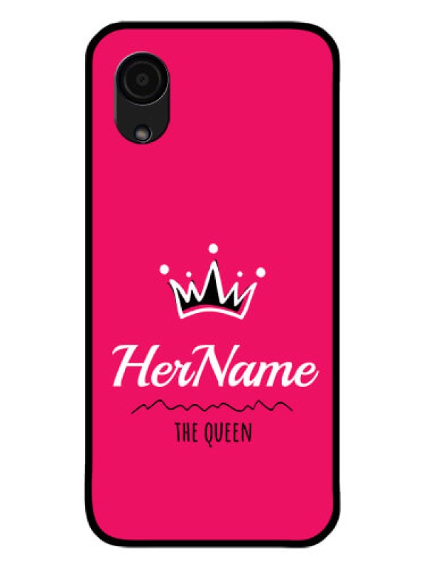 Custom Galaxy A03 Core Glass Phone Case Queen with Name