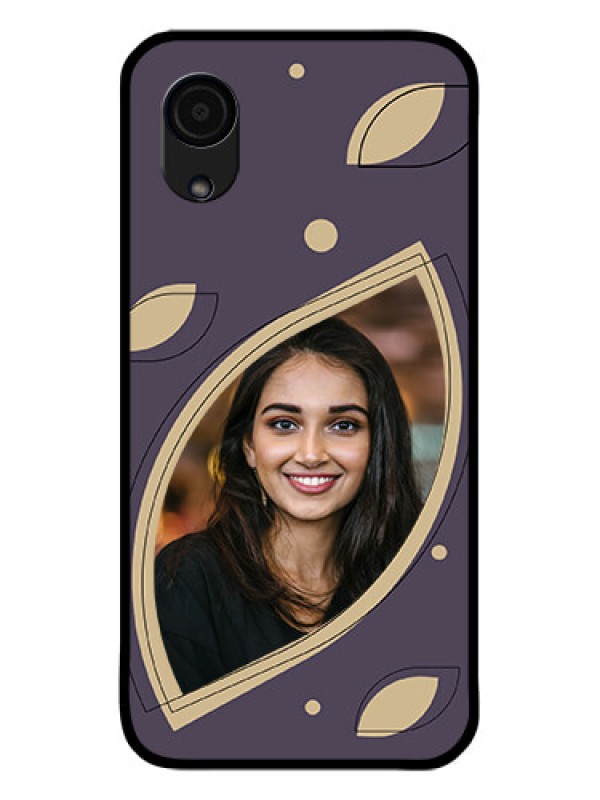 Custom Galaxy A03 Core Custom Glass Mobile Case - Falling Leaf Design