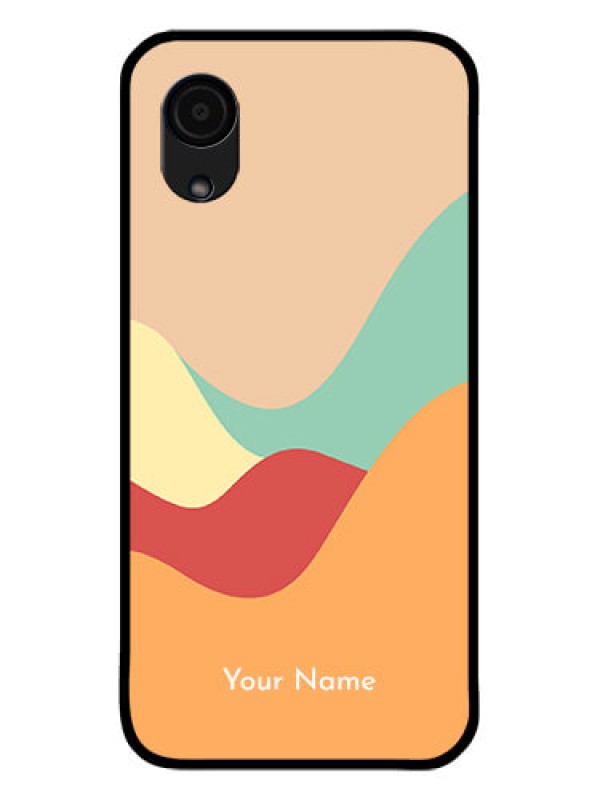 Custom Galaxy A03 Core Personalized Glass Phone Case - Ocean Waves Multi-colour Design
