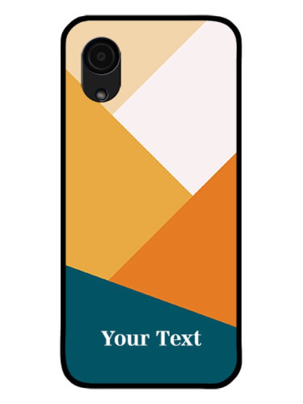 Custom Galaxy A03 Core Personalized Glass Phone Case - Stacked Multi-colour Design