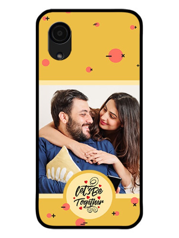 Custom Galaxy A03 Core Photo Printing on Glass Case - Lets be Together Design