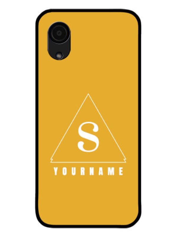 Custom Galaxy A03 Core Personalized Glass Phone Case - simple triangle Design