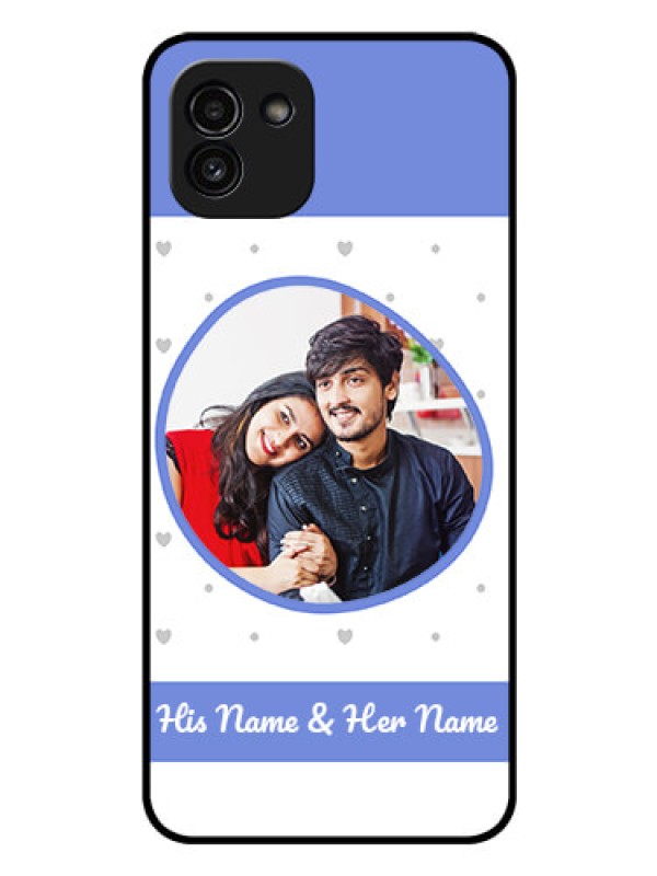 Custom Galaxy A03 Photo Printing on Glass Case - Premium Case Design