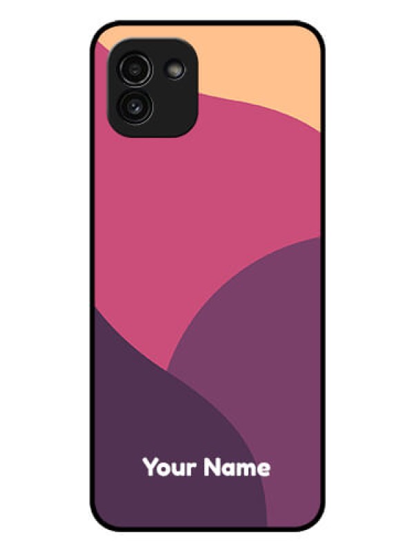 Custom Galaxy A03 Custom Glass Phone Case - Mixed Multi-colour abstract art Design