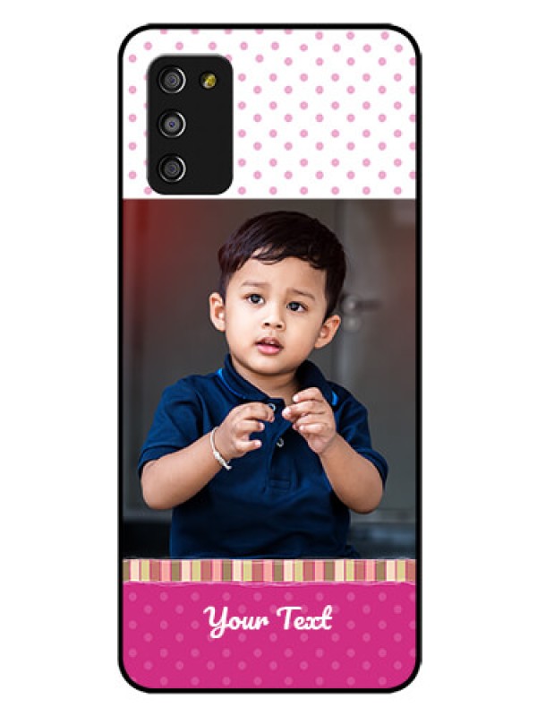 Custom Galaxy A03s Photo Printing on Glass Case - Cute Girls Cover Design