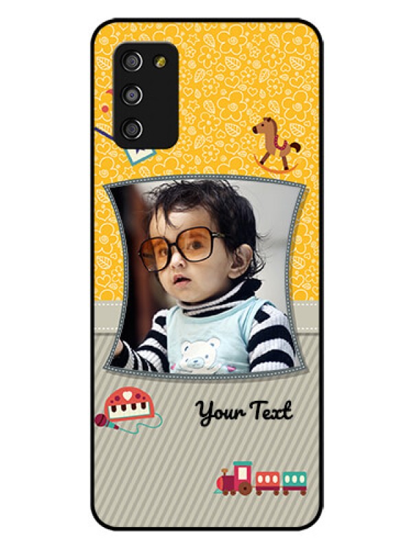 Custom Galaxy A03s Personalized Glass Phone Case - Baby Picture Upload Design