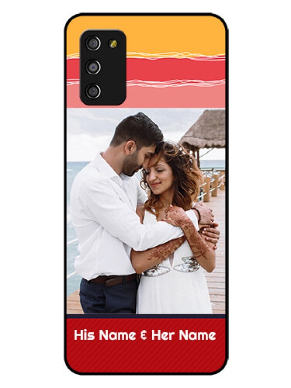 Custom Galaxy A03s Custom Glass Mobile Case - Colorful Case Design