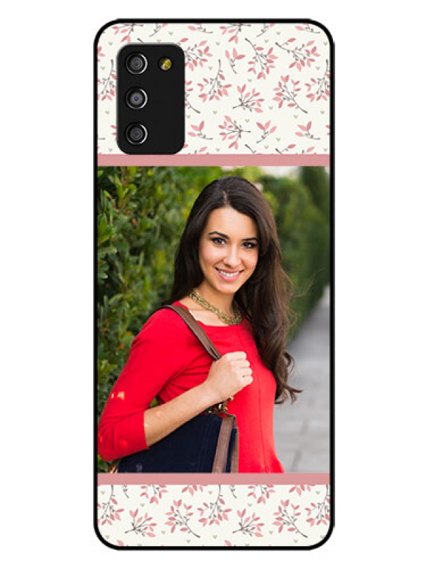 Custom Galaxy A03s Custom Glass Phone Case - Premium Floral Design