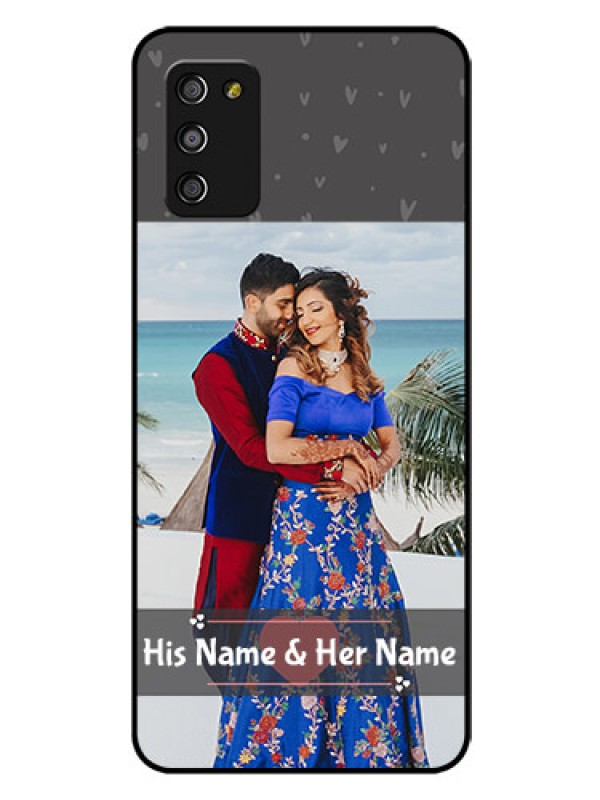 Custom Galaxy A03s Custom Glass Mobile Case - Buy Love Design with Photo Online