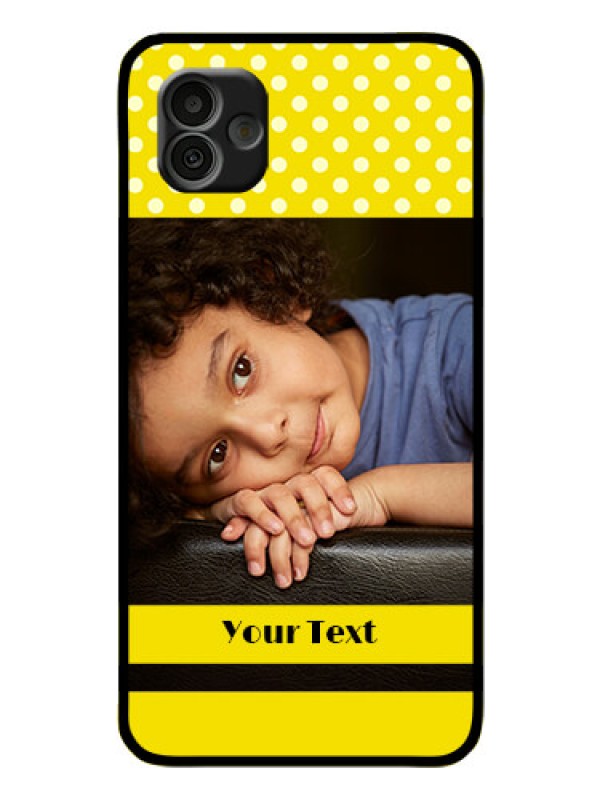 Custom Samsung Galaxy A04 Custom Glass Phone Case - Bright Yellow Case Design