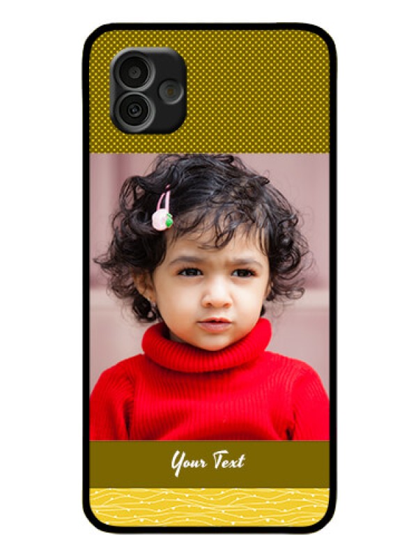 Custom Samsung Galaxy A04 Custom Glass Phone Case - Simple Green Color Design