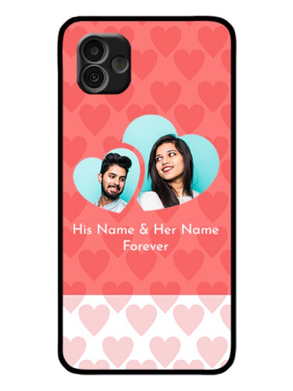 Custom Samsung Galaxy A04 Personalized Glass Phone Case - Couple Pic Upload Design