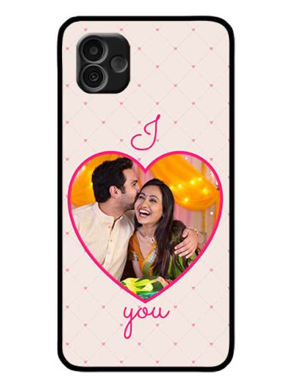 Custom Samsung Galaxy A04 Custom Glass Mobile Case - Heart Shape Design