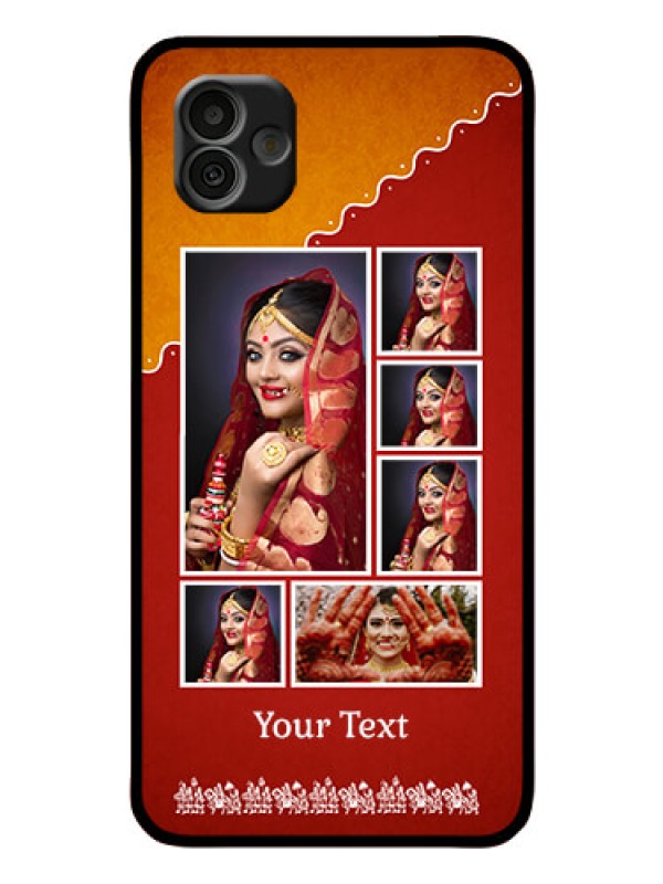 Custom Samsung Galaxy A04 Personalized Glass Phone Case - Wedding Pic Upload Design