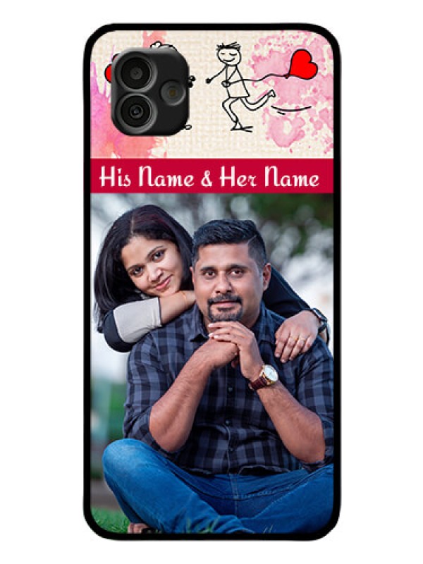 Custom Samsung Galaxy A04 Photo Printing on Glass Case - You and Me Case Design