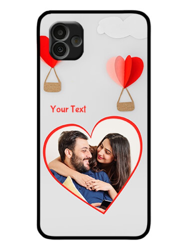 Custom Samsung Galaxy A04 Custom Glass Mobile Case - Parachute Love Design