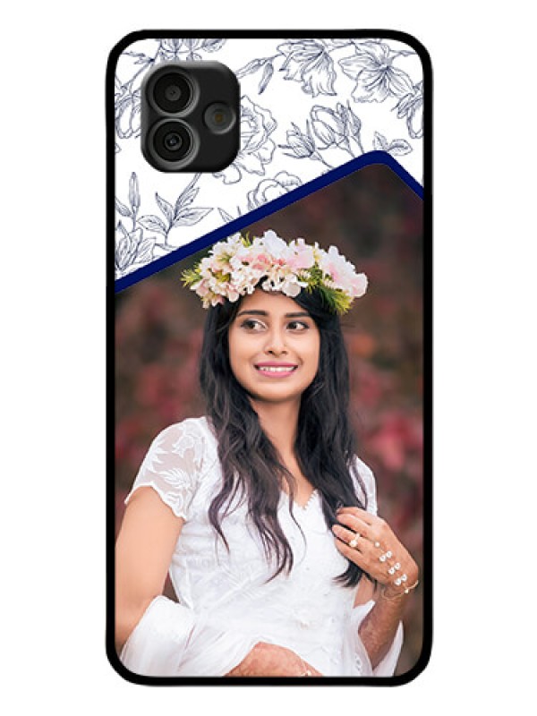 Custom Samsung Galaxy A04 Personalized Glass Phone Case - Premium Floral Design