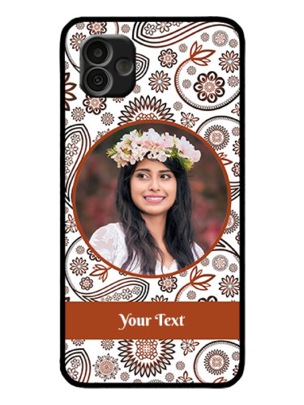 Custom Samsung Galaxy A04 Custom Glass Mobile Case - Abstract Flower Design