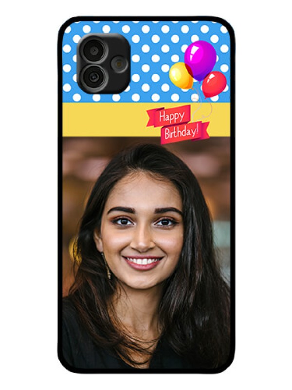 Custom Samsung Galaxy A04 Custom Glass Mobile Case - Happy Birthday Design